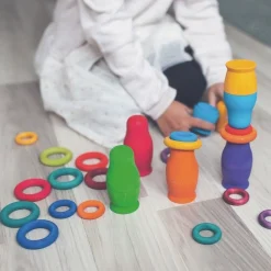 HOPTOYS Jeux Éducatifs Sensoriels*Anneaux En Bois