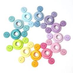 HOPTOYS Jeux Éducatifs Sensoriels*Anneaux En Bois