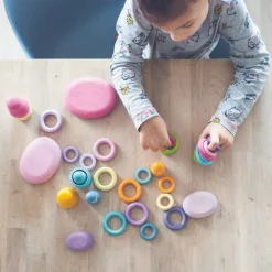HOPTOYS Jeux Éducatifs Sensoriels*Anneaux En Bois