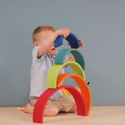 HOPTOYS Stimulation Precoce*Arc-En-Ciel En Bois Multicolore
