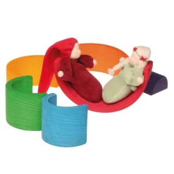 HOPTOYS Stimulation Precoce*Arc-En-Ciel En Bois Multicolore