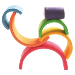 HOPTOYS Stimulation Precoce*Arc-En-Ciel En Bois Multicolore