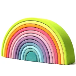 HOPTOYS Intervention Precoce*Arc-En-Ciel En Bois Pastel