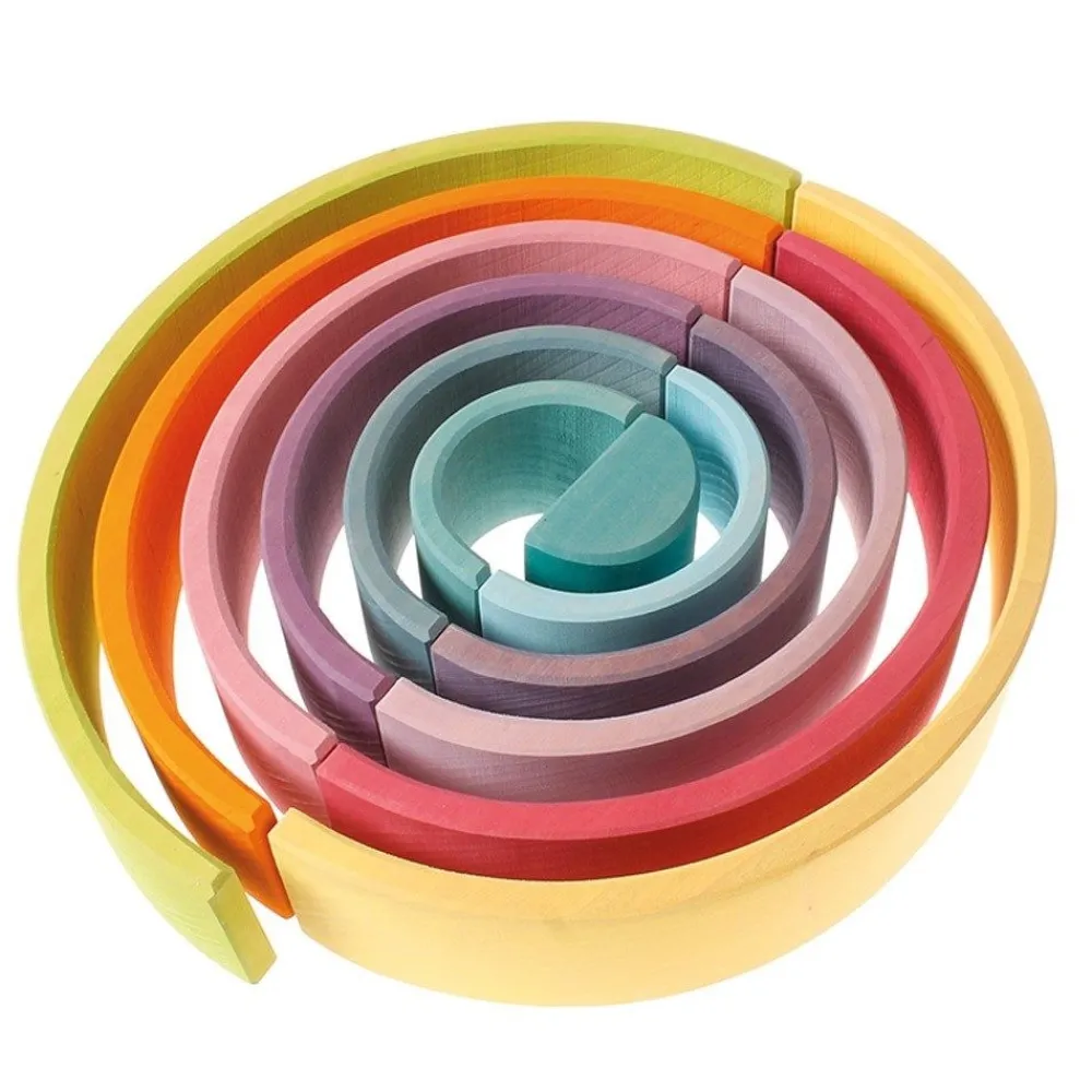 HOPTOYS Intervention Precoce*Arc-En-Ciel En Bois Pastel