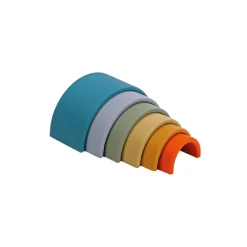 HOPTOYS Intervention Precoce*Arc-En-Ciel En Silicone Naturel X 6