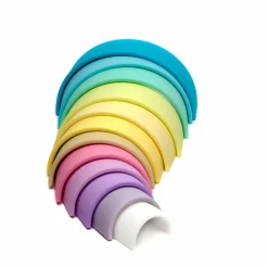 HOPTOYS Intervention Precoce*Arc-En-Ciel En Silicone Pastel X 12