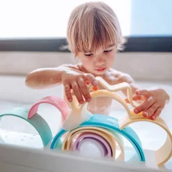 HOPTOYS Intervention Precoce*Arc-En-Ciel En Silicone Pastel X 12