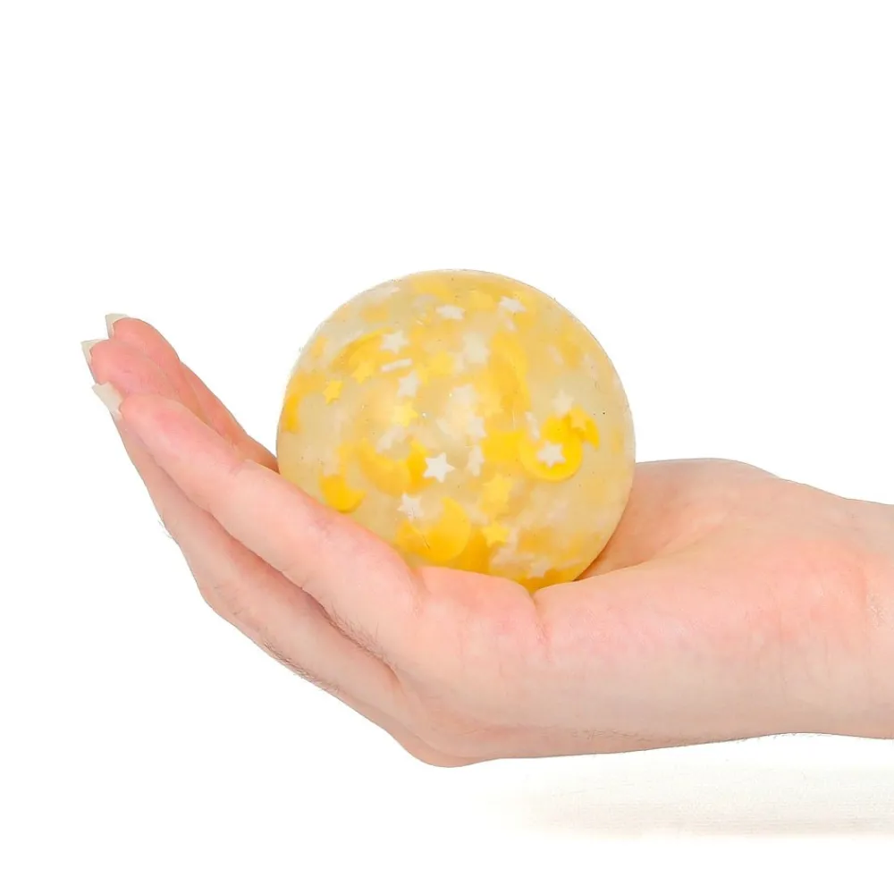 HOPTOYS Fidgets*Balle A Triturer - Lunes Et Etoiles Phosphorescentes