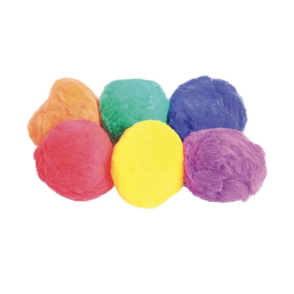 HOPTOYS Balles Sensorielles Adaptees*Balles Coton Multicolores Par 6