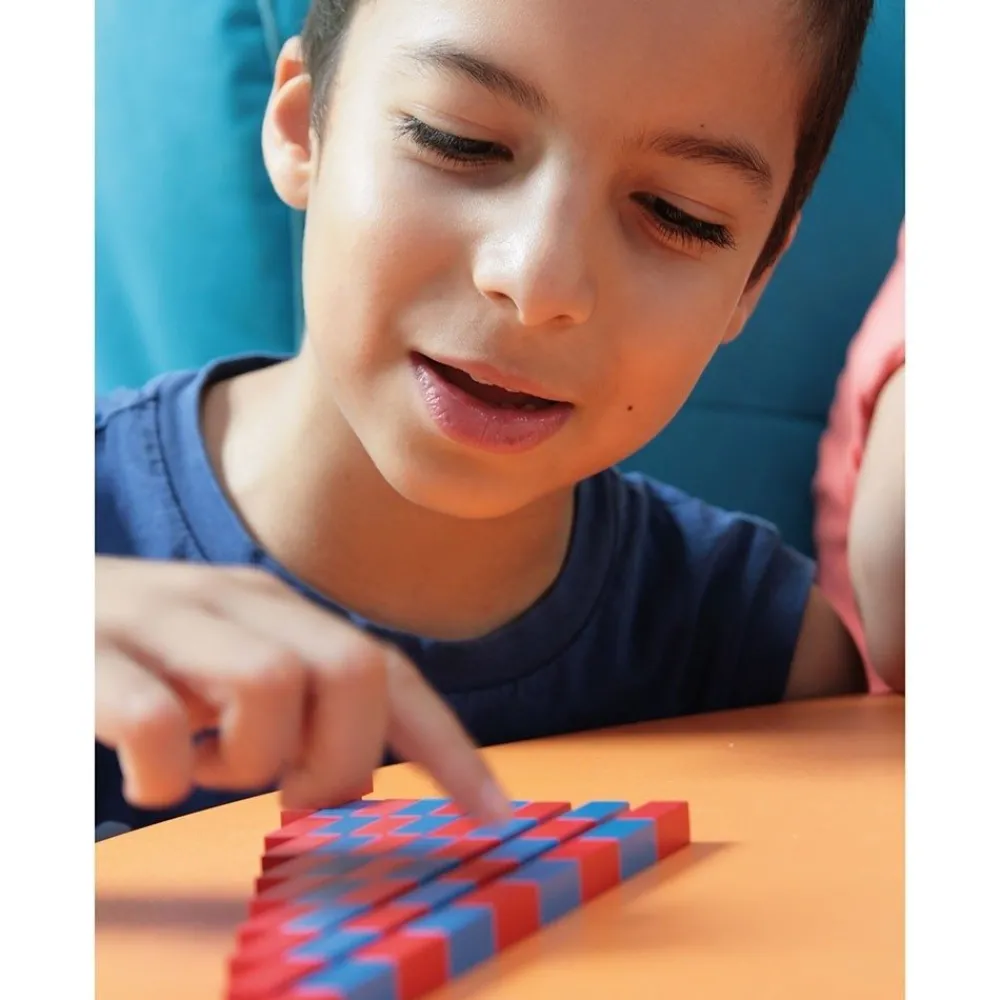 HOPTOYS Raisonnement Logico-Mathematique<Barres Rouges Et Bleues Montessori