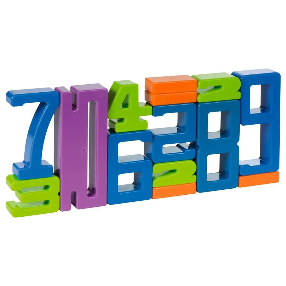 HOPTOYS Mathématiques, Formes & Couleurs*Blocs De Construction Chiffres - 17 Pieces