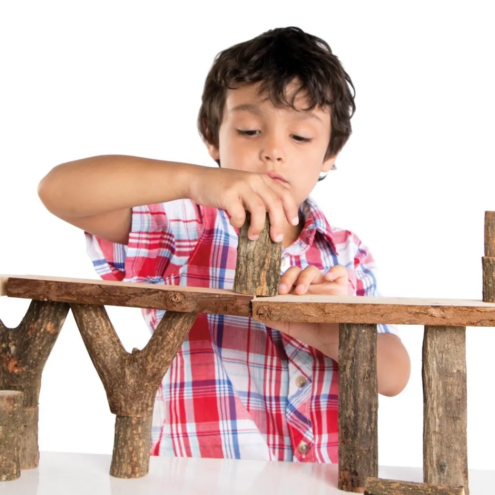 HOPTOYS Jeux De Construction*Blocs De Construction Naturels - Branches