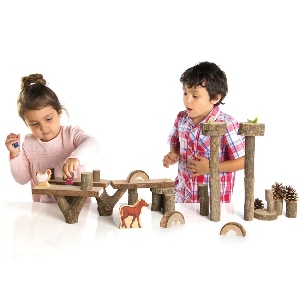 HOPTOYS Jeux De Construction*Blocs De Construction Naturels - Branches