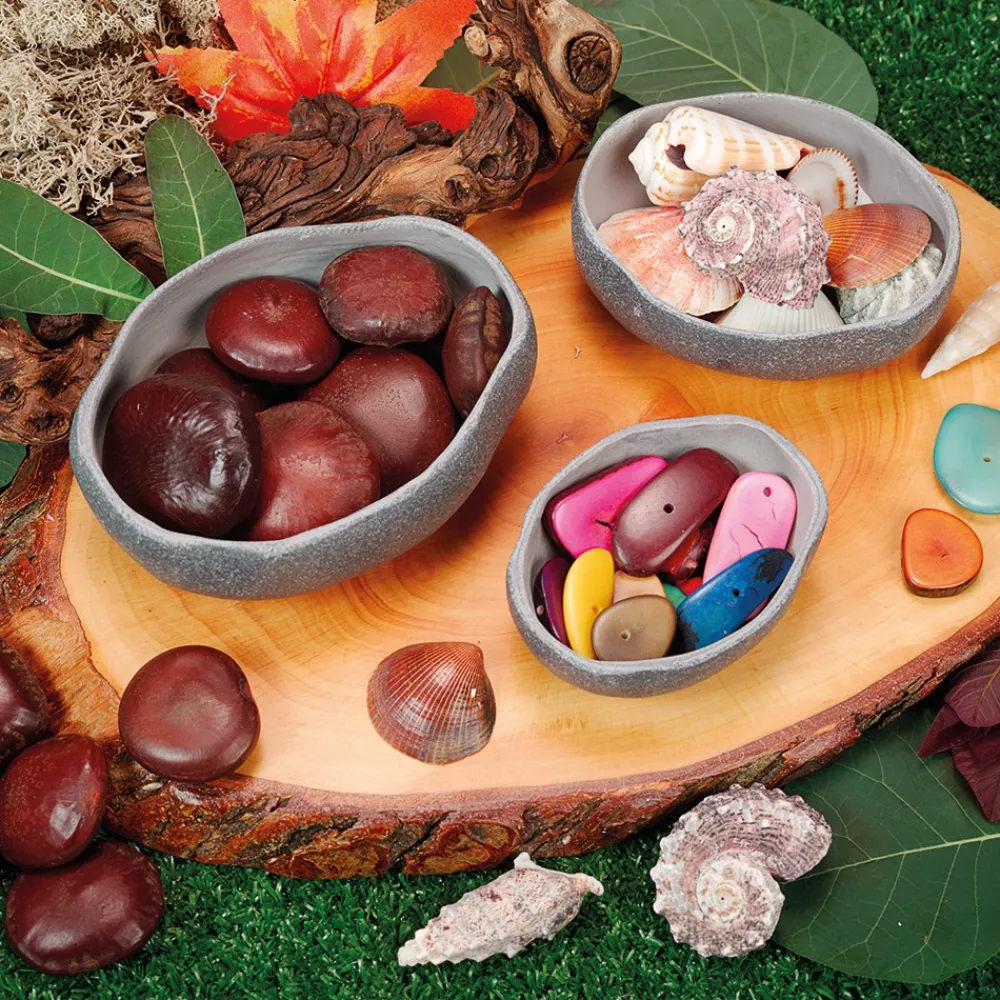 HOPTOYS Stimulation Sensorielle*Bols Nature Par 3
