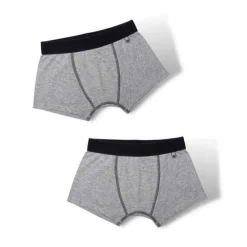 HOPTOYS Vêtements Besoins Spécifiques*Boxers Garcon Ultra Doux Gris - Lot De 2
