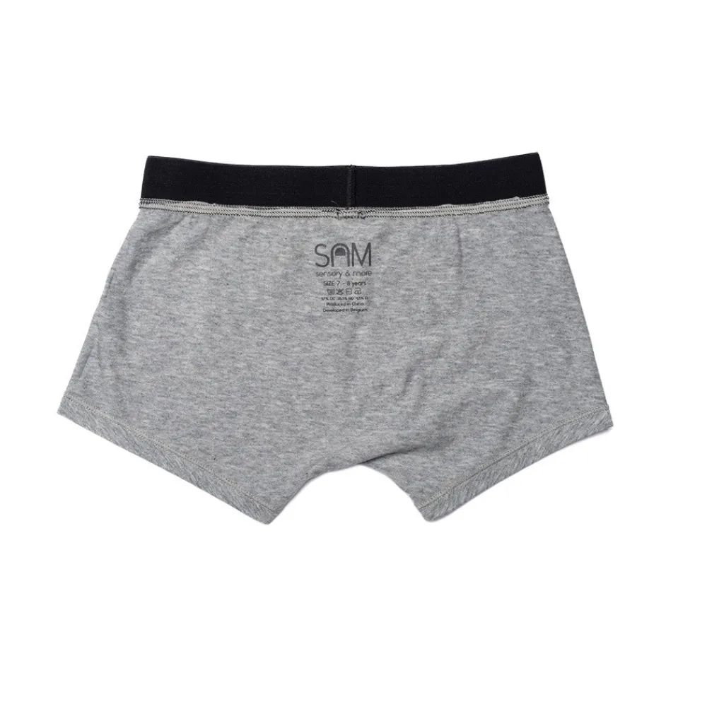 HOPTOYS Vêtements Besoins Spécifiques*Boxers Garcon Ultra Doux Gris - Lot De 2