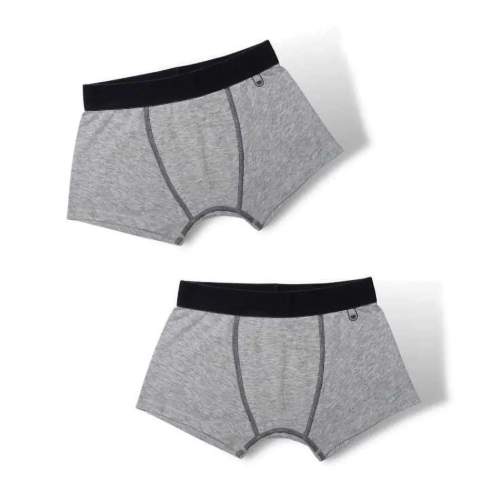 HOPTOYS Vêtements Besoins Spécifiques*Boxers Homme Ultra Doux Gris - Lot De 2
