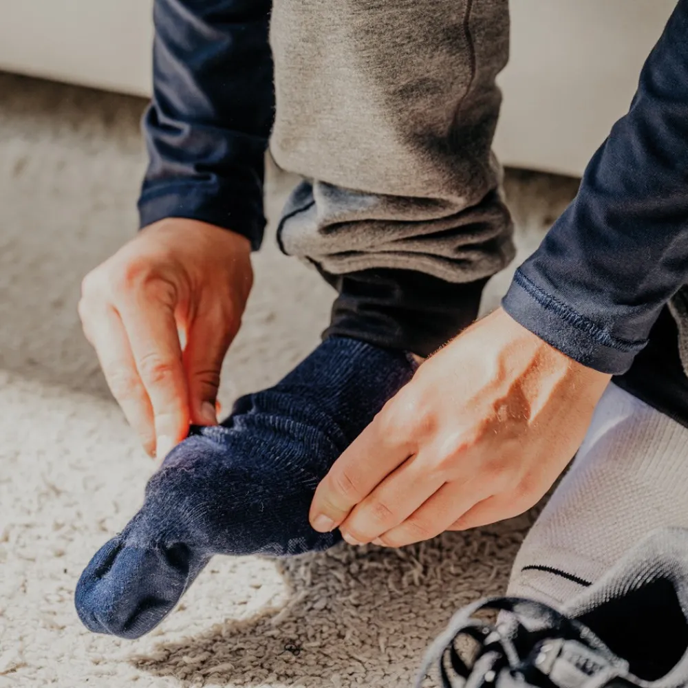 HOPTOYS Vêtements Besoins Spécifiques*Chaussettes Bamboo Bleues - Lot De 2