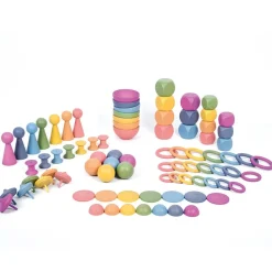 HOPTOYS Stimulation Sensorielle*Coffret De 84 Jouets En Bois Jumbo