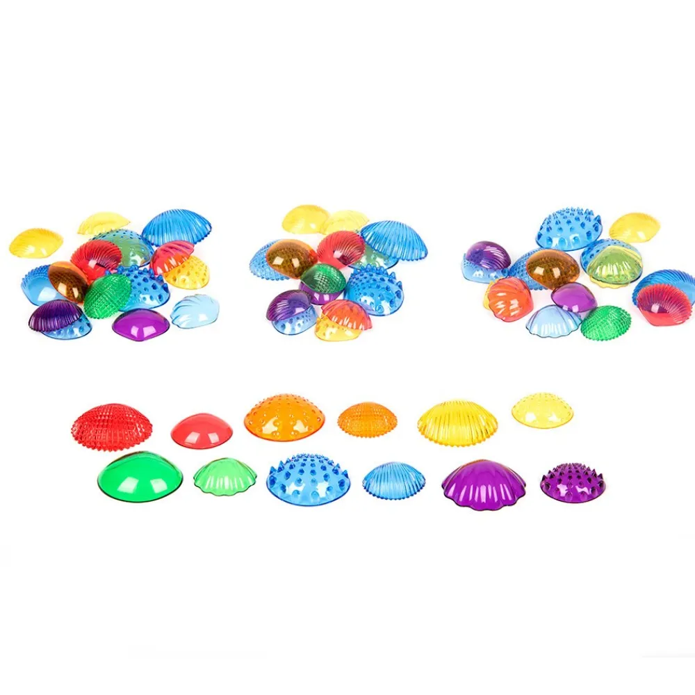 HOPTOYS Intervention Precoce*Coquillages Multicolores Tactiles Par 108