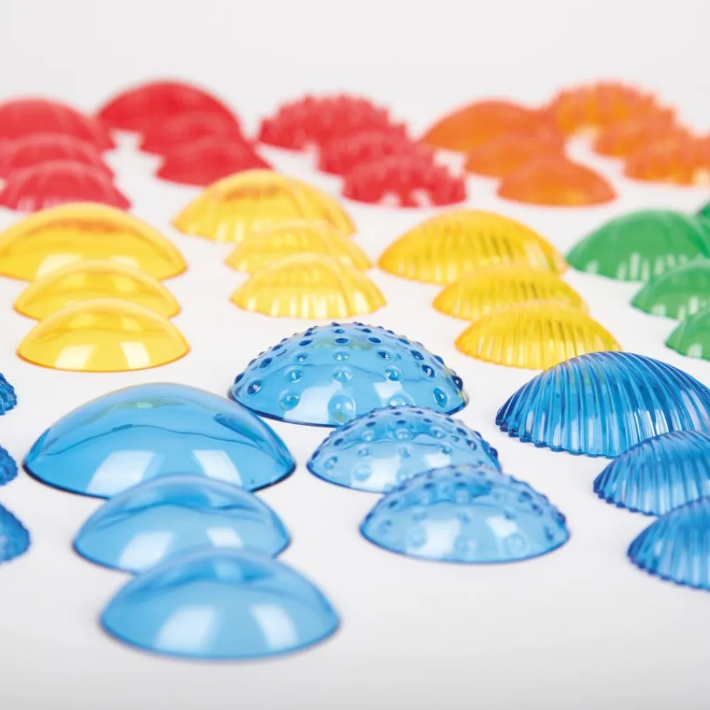 HOPTOYS Intervention Precoce*Coquillages Multicolores Tactiles Par 108