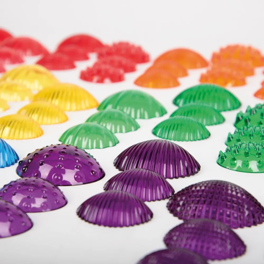 HOPTOYS Intervention Precoce*Coquillages Multicolores Tactiles Par 108