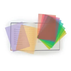 HOPTOYS Outils D'Adaptation Scolaire*Couvre-Feuilles Transparents Colores X 10