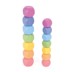 HOPTOYS Motricité Fine Ergothérapie<Cubes En Bois Arc-En-Ciel