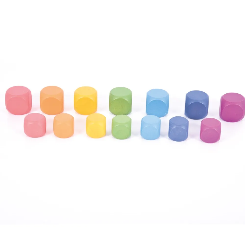 HOPTOYS Motricité Fine Ergothérapie<Cubes En Bois Arc-En-Ciel