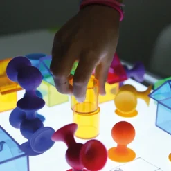 HOPTOYS Stimulation Sensorielle*Cubes Translucides Multicolores Par 50