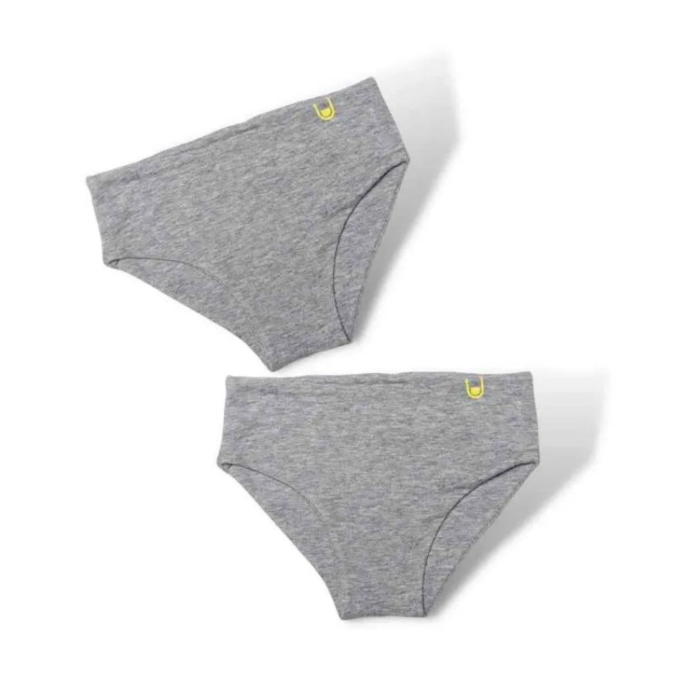 HOPTOYS Vêtements Besoins Spécifiques*Culottes Fille Ultra Doux Gris - Lot De 2