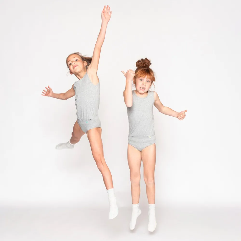 HOPTOYS Vêtements Besoins Spécifiques*Culottes Fille Ultra Doux Gris - Lot De 2