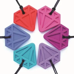 HOPTOYS Stimulation De La Zone Oro-Faciale*Diamant - Collier De Mastication