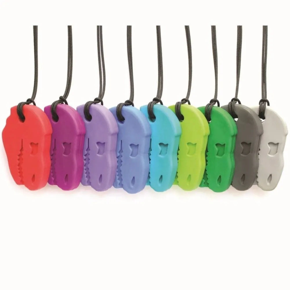 HOPTOYS Stimulation De La Zone Oro-Faciale*Dino-Bite - Collier De Mastication
