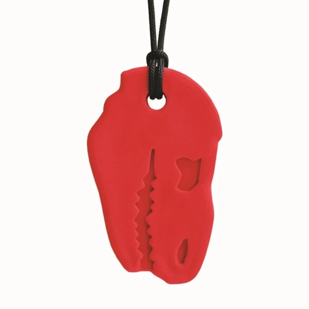 HOPTOYS Stimulation De La Zone Oro-Faciale*Dino-Bite - Collier De Mastication