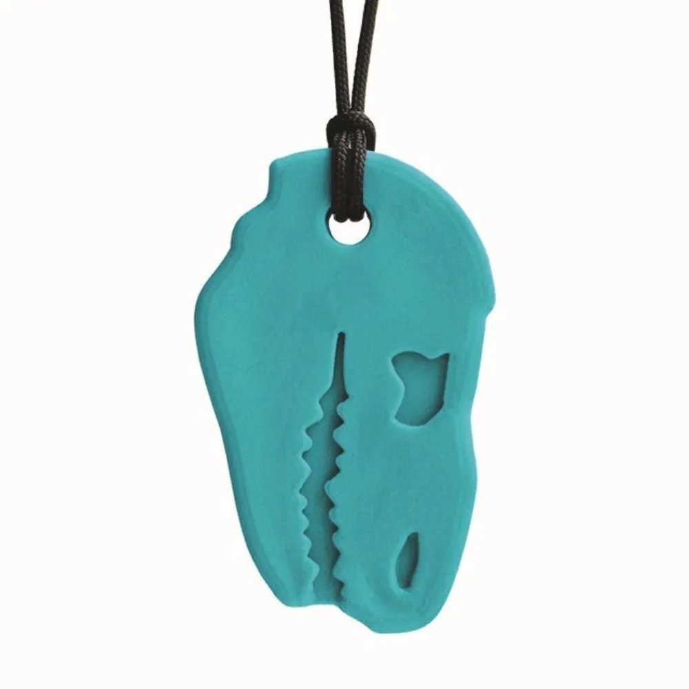 HOPTOYS Stimulation De La Zone Oro-Faciale*Dino-Bite - Collier De Mastication