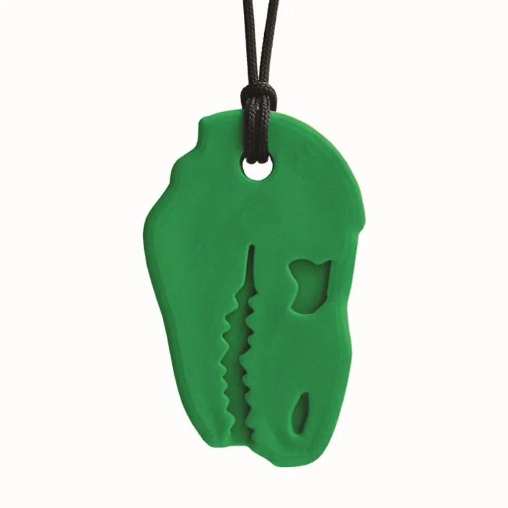 HOPTOYS Stimulation De La Zone Oro-Faciale*Dino-Bite - Collier De Mastication