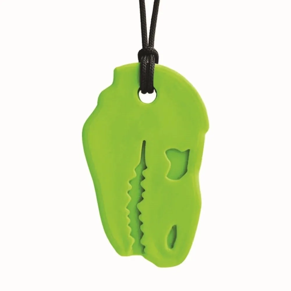 HOPTOYS Stimulation De La Zone Oro-Faciale*Dino-Bite - Collier De Mastication