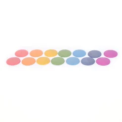 HOPTOYS Jeux Éducatifs Sensoriels*Disques En Bois Arc-En-Ciel