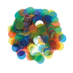 HOPTOYS Matériel Montessori & Reggio*Disques Translucides Colores X 200