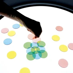 HOPTOYS Matériel Montessori & Reggio*Disques Translucides Colores X 200