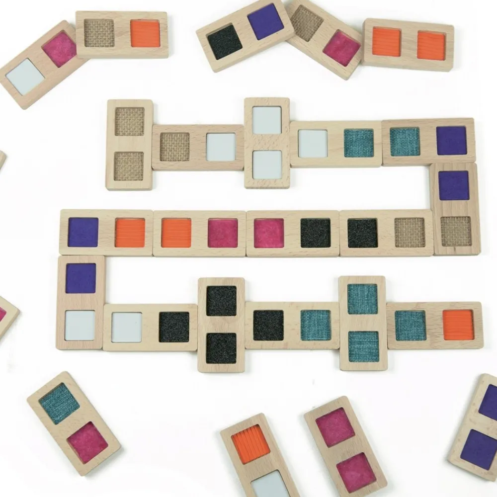 HOPTOYS Jeux Éducatifs Sensoriels*Dominos Textures
