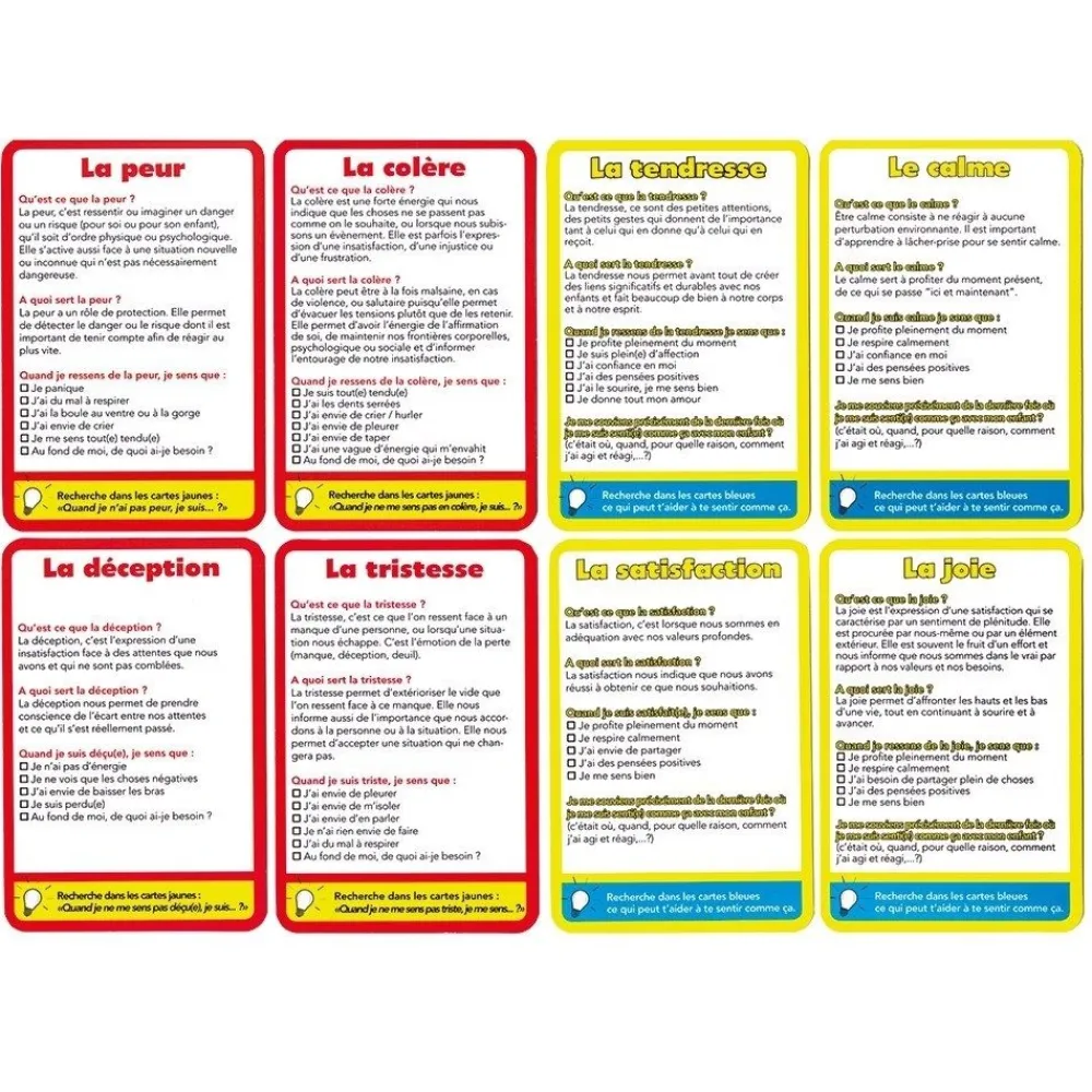 HOPTOYS Habiletés Sociales Et Émotions*Emoticartes Adultes