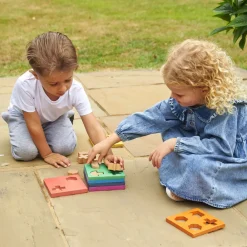HOPTOYS 1er Éveil<Empileur De Formes En Bois Arc-En-Ciel