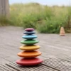 HOPTOYS Jeux Éducatifs Sensoriels*Galets En Bois Arc-En-Ciel X 7