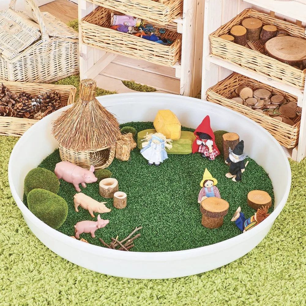 HOPTOYS Jeux Éducatifs Sensoriels*Gazon Bac D'Exploration Rond