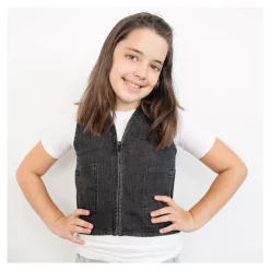 HOPTOYS Apprendre A S'Autoreguler*Gilet Stretch En Jean Noir Leste