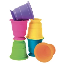 HOPTOYS Motricité Fine*Gobelets D'Empilage Ventouse Par 6