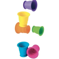 HOPTOYS Motricité Fine*Gobelets D'Empilage Ventouse Par 6