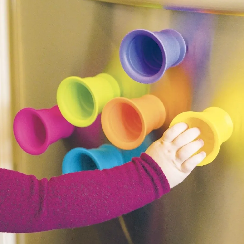 HOPTOYS Motricité Fine*Gobelets D'Empilage Ventouse Par 6